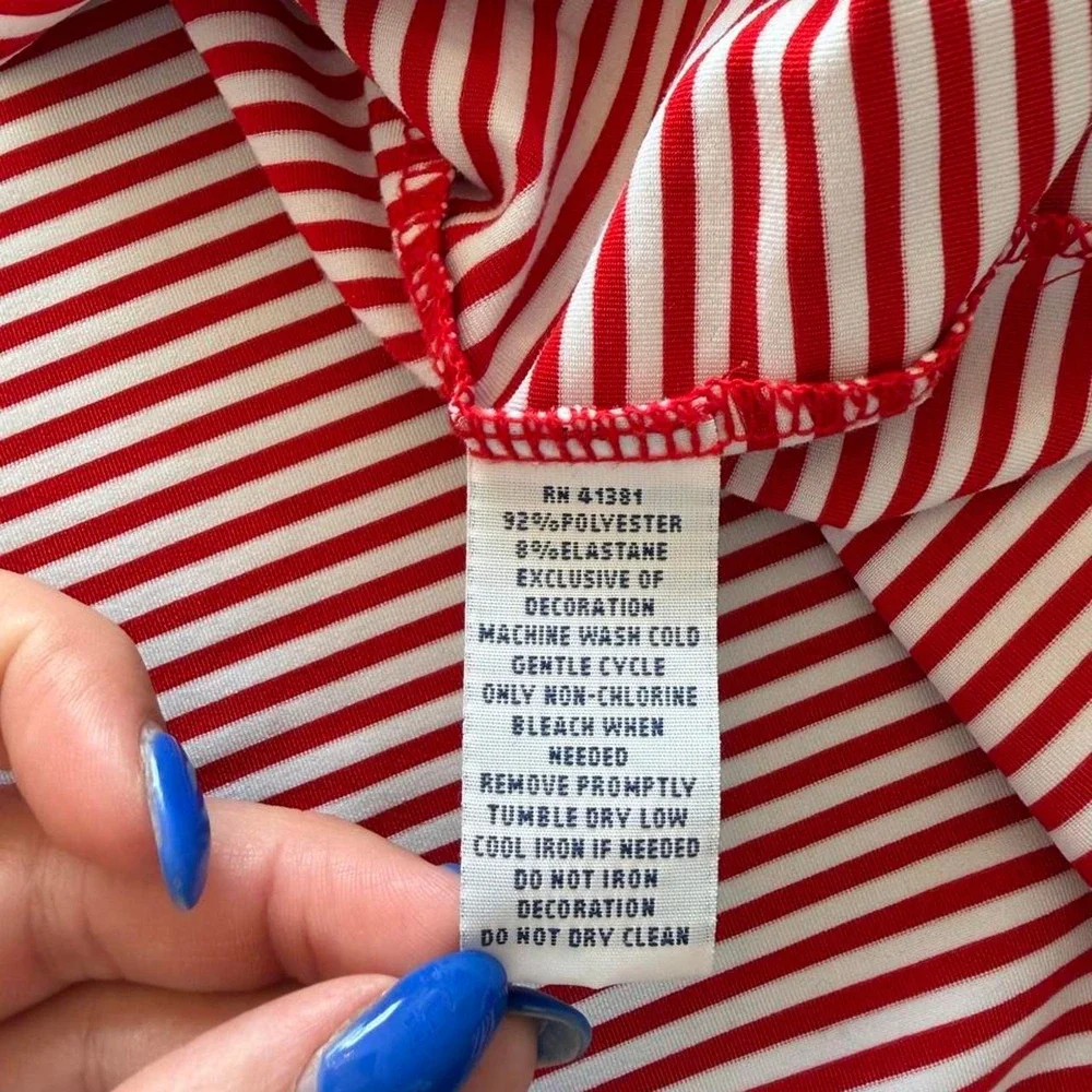 Polo Ralph Lauren Performance Striped Polo Red White XXL Golf